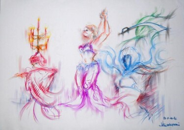 Pintura titulada ""esibizione di danz…" por Valerio Scarapazzi, Obra de arte original