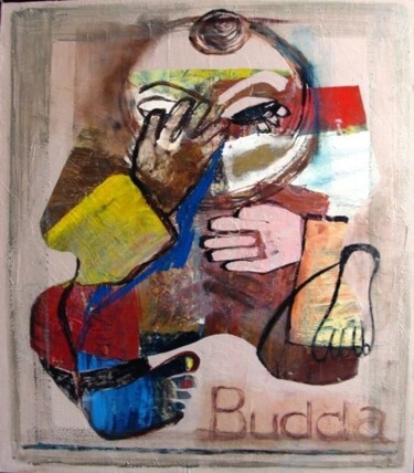Картина под названием "Будда" - Татьяна Ермольчик, Подлинное произведение искусства, Масло