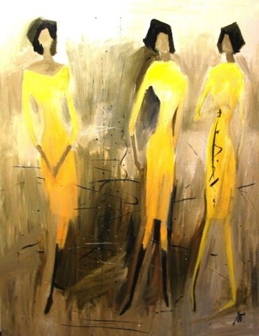 Картина под названием "Девушки" - Татьяна Ермольчик, Подлинное произведение искусства, Масло
