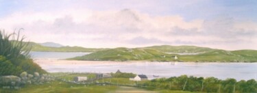 Painting titled "view of omey august" by Cathal O Malley, Original Artwork
