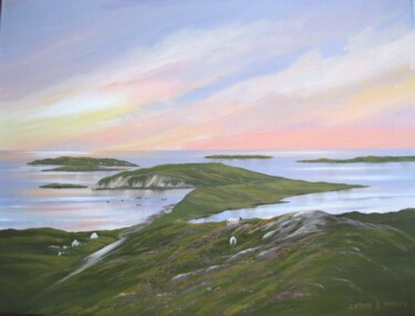 Pittura intitolato "sky road clifden" da Cathal O Malley, Opera d'arte originale