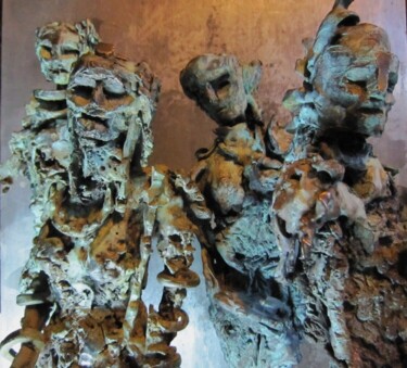 Sculpture intitulée "ARCHEOLOGIE  Groupe" par Michel Moskovtchenko, Œuvre d'art originale, Métaux