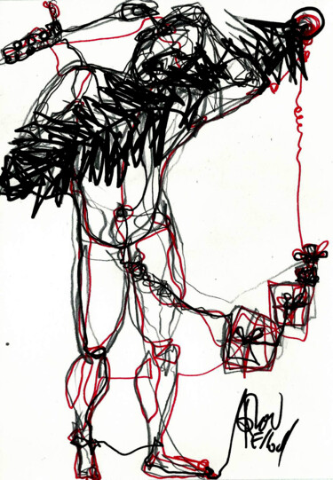 Drawing titled "6 DEC 2013" by Dov Melloul, Original Artwork