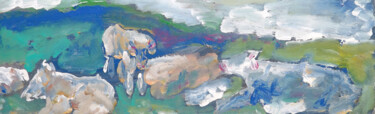 Painting titled "0646-14-PANORAMA-de…" by Claudine Gregoire, Original Artwork, Acrylic