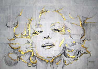 Painting titled ""MARILYN"" by Valerio Scarapazzi, Original Artwork, Acrylic