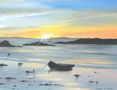 Painting titled "rossadilisk currach" by Cathal O Malley, Original Artwork, Acrylic