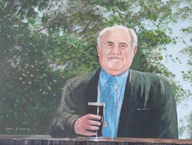 Painting titled "pj,s   dad" by Cathal O Malley, Original Artwork, Acrylic