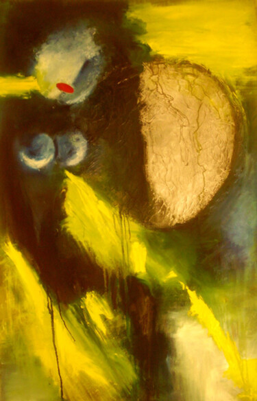 Peinture intitulée "PUGNANT" par Dov Melloul, Œuvre d'art originale, Huile