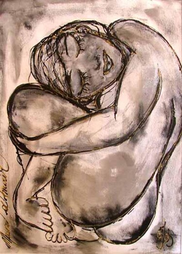Drawing titled "Maux d'amour" by Emilie Teillaud, Original Artwork