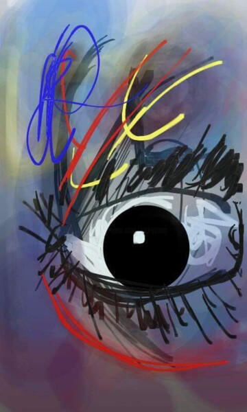 Arts numériques intitulée "l'oeil de la Déesse" par Jacky Patin, Œuvre d'art originale
