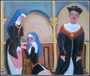 Painting titled "Le prie-dieu" by Pascaly, Original Artwork, Acrylic