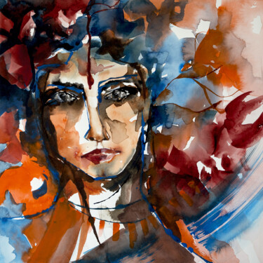 Painting titled "Sadhana-01" by Véronique Piaser-Moyen, Original Artwork, Watercolor