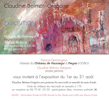Peinture intitulée "expo-claudine-a-mey…" par Claudine Gregoire, Œuvre d'art originale