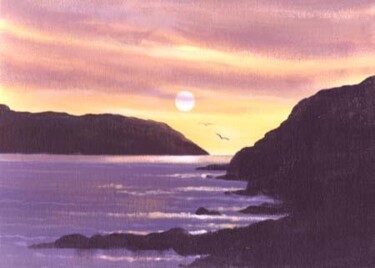 Pintura intitulada "western twilight" por Cathal O Malley, Obras de arte originais