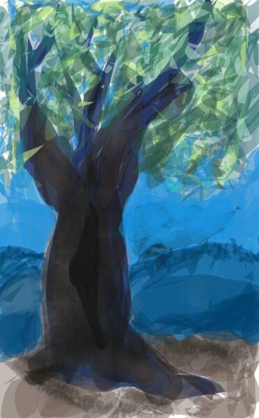 Arte digitale intitolato "l'arbre..." da Jacky Patin, Opera d'arte originale