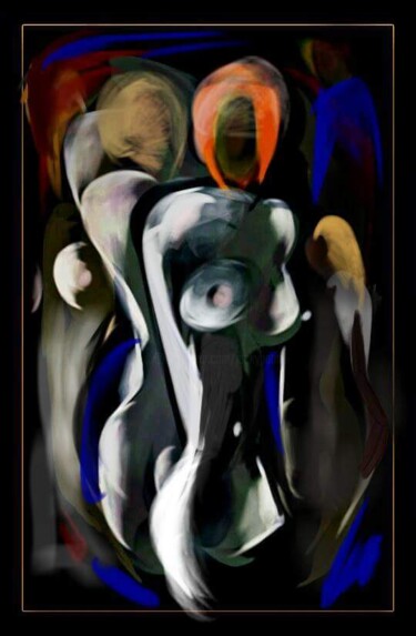 Arte digitale intitolato "la danse des nus..." da Jacky Patin, Opera d'arte originale