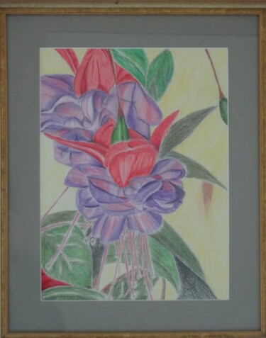 Painting titled "Fuchsia" by Elke Matthaeus, Original Artwork, Other
