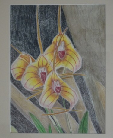 Painting titled "Orchids" by Elke Matthaeus, Original Artwork, Other