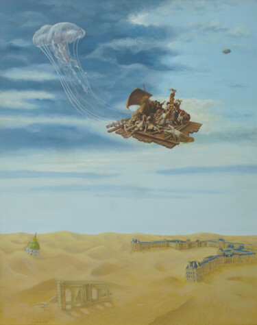 Pittura intitolato "le-radeau-de-la-med…" da Roger Foucher-Lottin, Opera d'arte originale, Acrilico