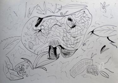 Dibujo titulada "Fungo" por Aurelio Nicolazzo, Obra de arte original, Tinta