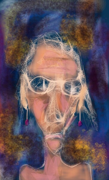 Digitale Kunst getiteld "Portrait" door Jacky Patin, Origineel Kunstwerk