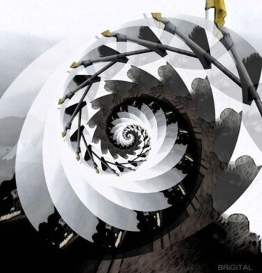 Digitale Kunst mit dem Titel "eckernförder spirale" von Brigitta Krause, Original-Kunstwerk