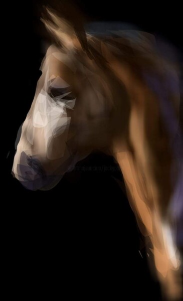 Arts numériques intitulée "Le cheval" par Jacky Patin, Œuvre d'art originale
