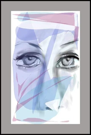 Arts numériques intitulée "Les yeux..." par Jacky Patin, Œuvre d'art originale