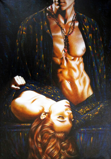 Картина под названием "Couple" - Sergey And Vera, Подлинное произведение искусства, Акрил