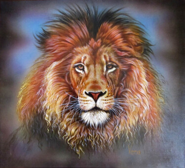 Painting titled "King" by Sergey And Vera, Original Artwork, Acrylic