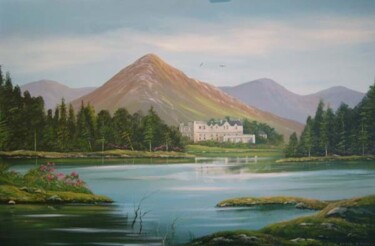 Painting titled "ballinahinch castle…" by Cathal O Malley, Original Artwork