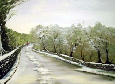 Painting titled "clifden snow" by Cathal O Malley, Original Artwork