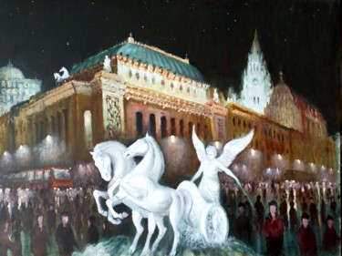 Peinture intitulée "Noche en colores" par Stjepan Lezaic (Pepi), Œuvre d'art originale, Huile