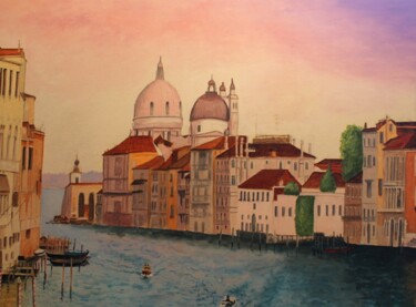 Painting titled "venise(le grand can…" by Claude Lacointe, Original Artwork, Acrylic