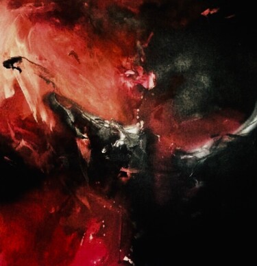 Peinture intitulée "Tout feu tout flamme" par Guillaume Vincent, Œuvre d'art originale, Huile