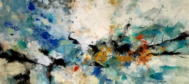 Malerei mit dem Titel "Le vol de la colombe" von Dam Domido, Original-Kunstwerk, Acryl