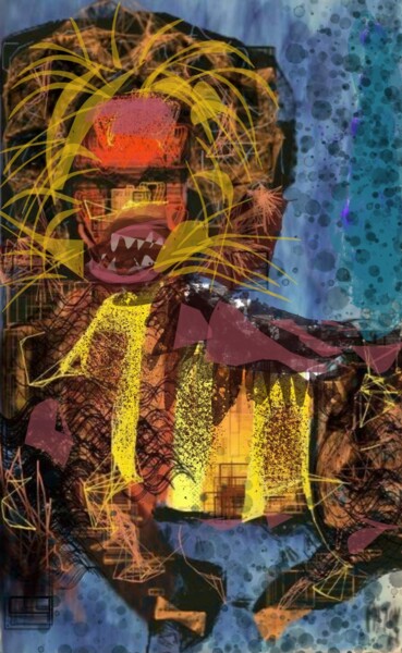 Digital Arts titled "L'homme-lion" by Jacky Patin, Original Artwork, 2D Digital Work
