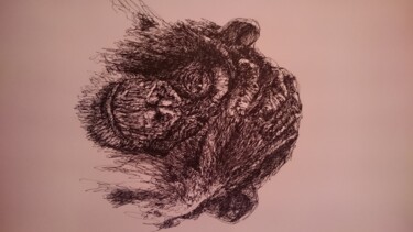 Рисунок под названием "Monkey.2" - Karl Robial, Подлинное произведение искусства, Чернила