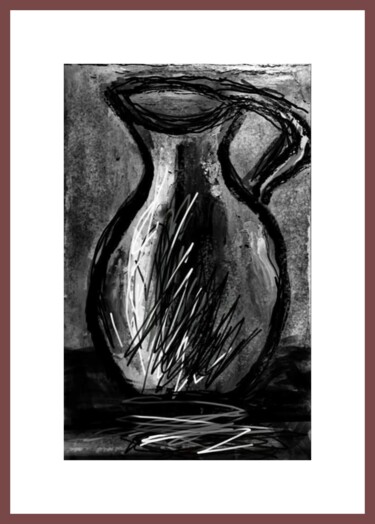 Arts numériques intitulée "pot à eau" par Jacky Patin, Œuvre d'art originale, Travail numérique 2D