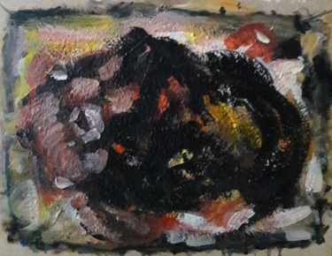 Painting titled "Ares a" by Sam Keusseyan Gladiateur, Original Artwork, Acrylic