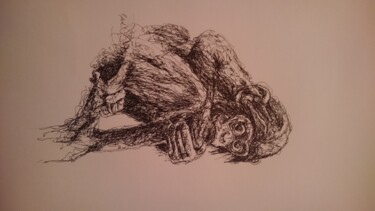 Рисунок под названием "Monkey.5" - Karl Robial, Подлинное произведение искусства, Чернила