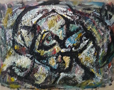 Malerei mit dem Titel "hiver du vent.." von Sam Keusseyan Gladiateur, Original-Kunstwerk, Acryl