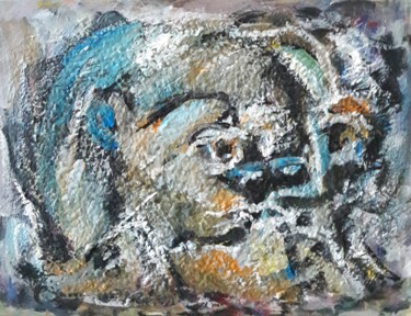 Painting titled "hiver du vent 3" by Sam Keusseyan Gladiateur, Original Artwork, Acrylic