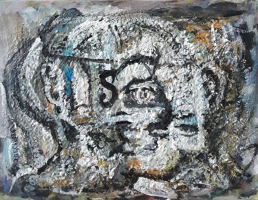 Malerei mit dem Titel "hiver du vent 7" von Sam Keusseyan Gladiateur, Original-Kunstwerk, Acryl
