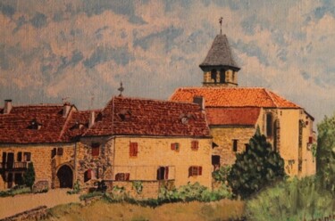 Painting titled "loubressac(lot)" by Claude Lacointe, Original Artwork, Acrylic