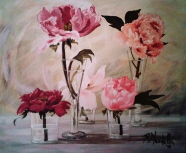 Peinture intitulée "PEONIE" par Rosa Nardella, Œuvre d'art originale, Acrylique