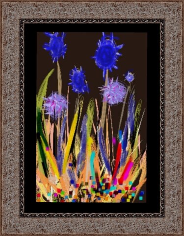 Arts numériques intitulée "Fleurs sauvages" par Jacky Patin, Œuvre d'art originale, Peinture numérique