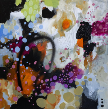 제목이 "Je suis accro"인 미술작품 Chantal Proulx로, 원작, 아크릴 나무 들것 프레임에 장착됨