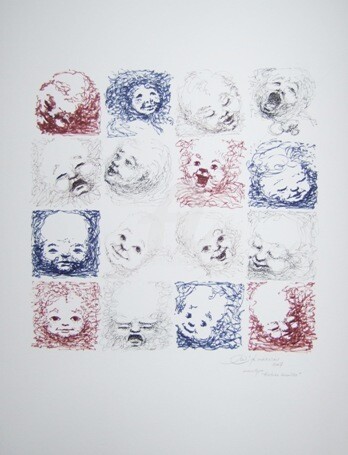 Dessin intitulée "babies bouilles" par Bernard Maricau, Œuvre d'art originale