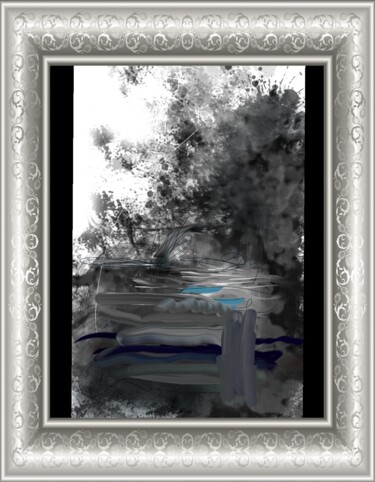 Arts numériques intitulée "La petite rivière d…" par Jacky Patin, Œuvre d'art originale, Peinture numérique